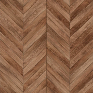 Plancher en parquet point de Hongrie installé en intérieur, motif chevron géométrique répétitif
